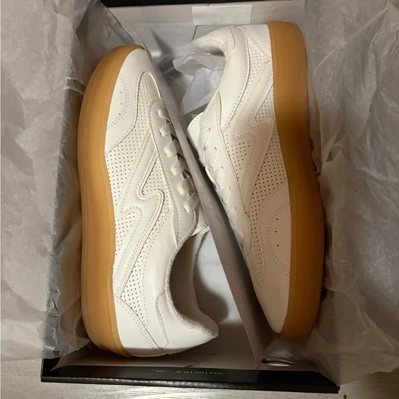 Madden Girl White and Tan Sneakers - Picture 6 of 8